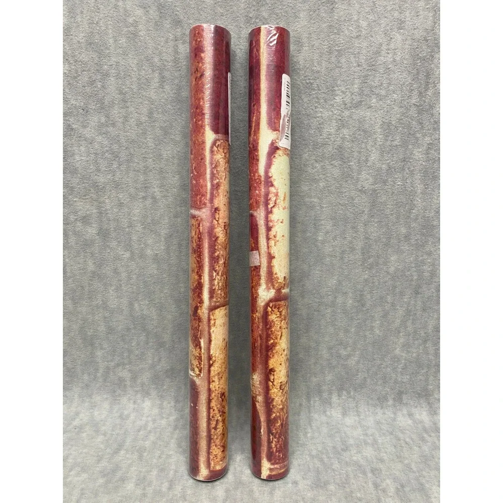 2‎ Rolls Type C Red 17.7 in x 196.85 Removable Self Adhesive Wallpaper